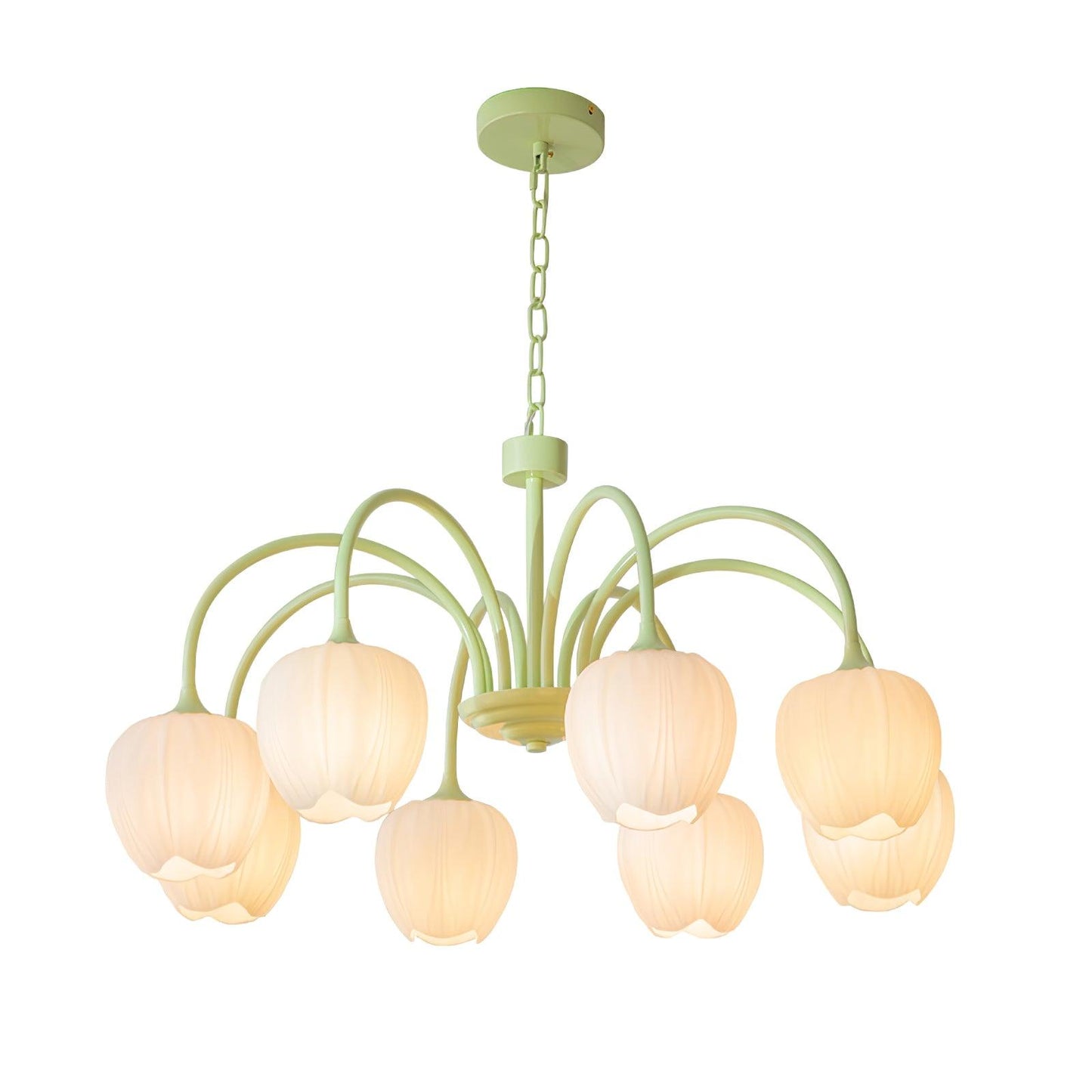 Tulip Elegante Matcha Kroonluchter – Luxe en Sfeervol Design-lamp-De Bazelaar