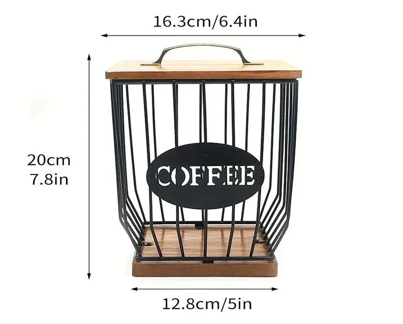 Houten Koffiecapsule Mand - Stijlvol - Ruimtebesparend - Duurzaam-Coffee & Tea-De Bazelaar