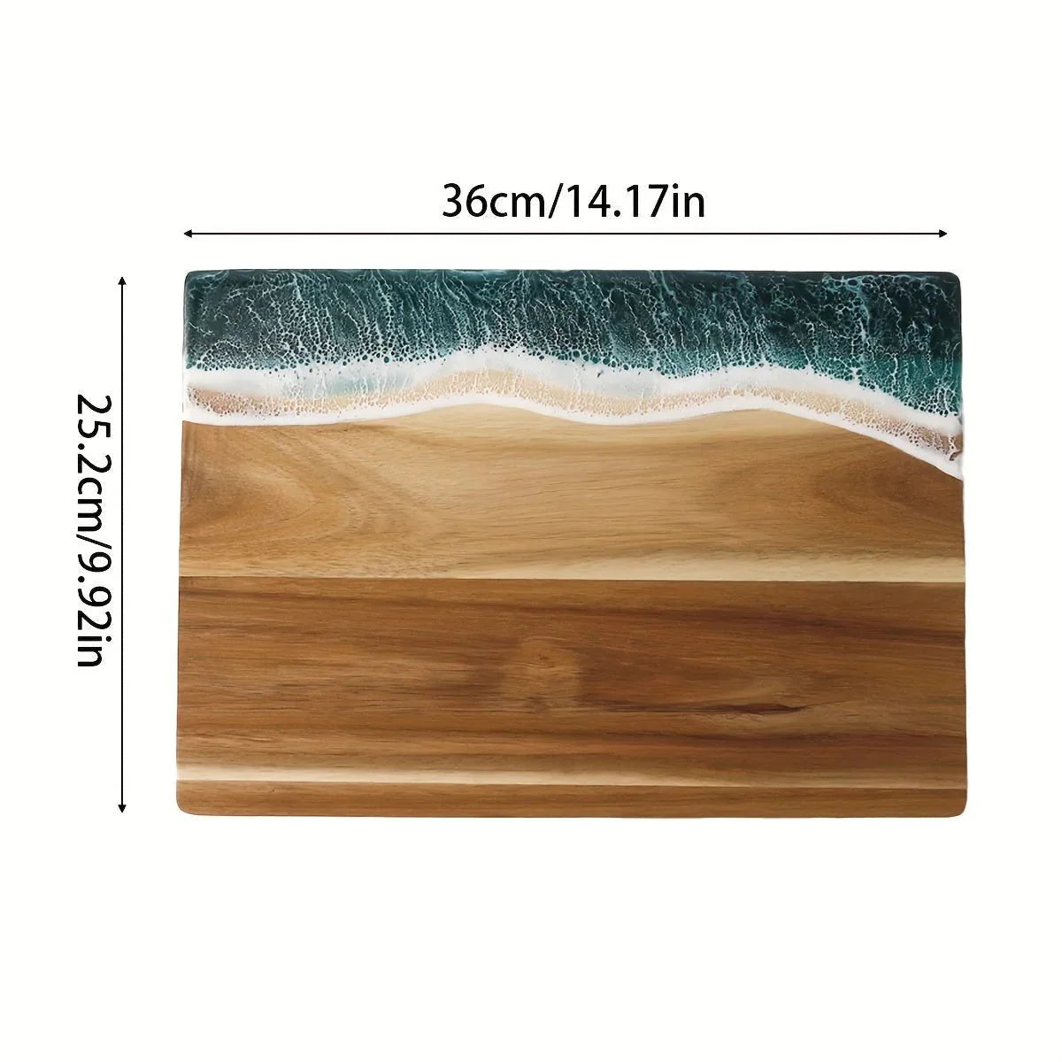 Acacia Houten Snijplank - Oceaan Ontwerp - Duurzaam en Stijlvol-Cutting & Serving Boards-De Bazelaar