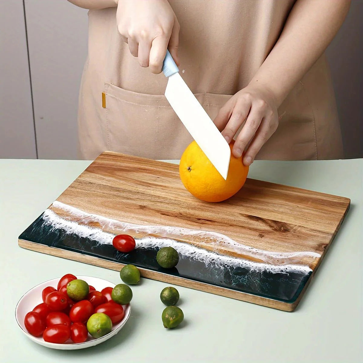 Acacia Houten Snijplank - Oceaan Ontwerp - Duurzaam en Stijlvol-Cutting & Serving Boards-De Bazelaar