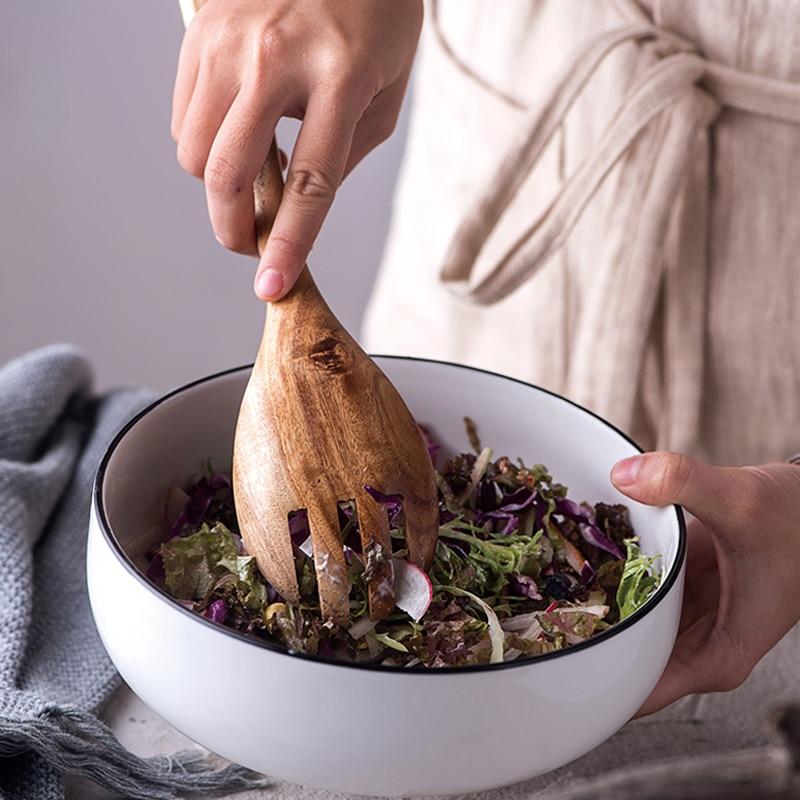 Acacia Houten Saladeset - Handgemaakt - Duurzaam - Perfect voor Elke Keuken-Cooking Utensil Sets-De Bazelaar