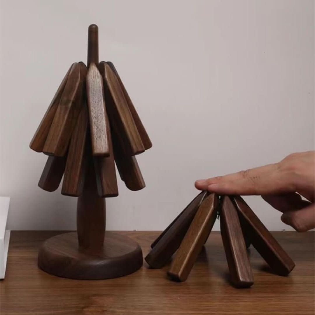 Artistieke Walnoot Boom | Tafelmatten Set - #Artistieke Walnoot Boom | Tafelmatten SetDe Bazelaar