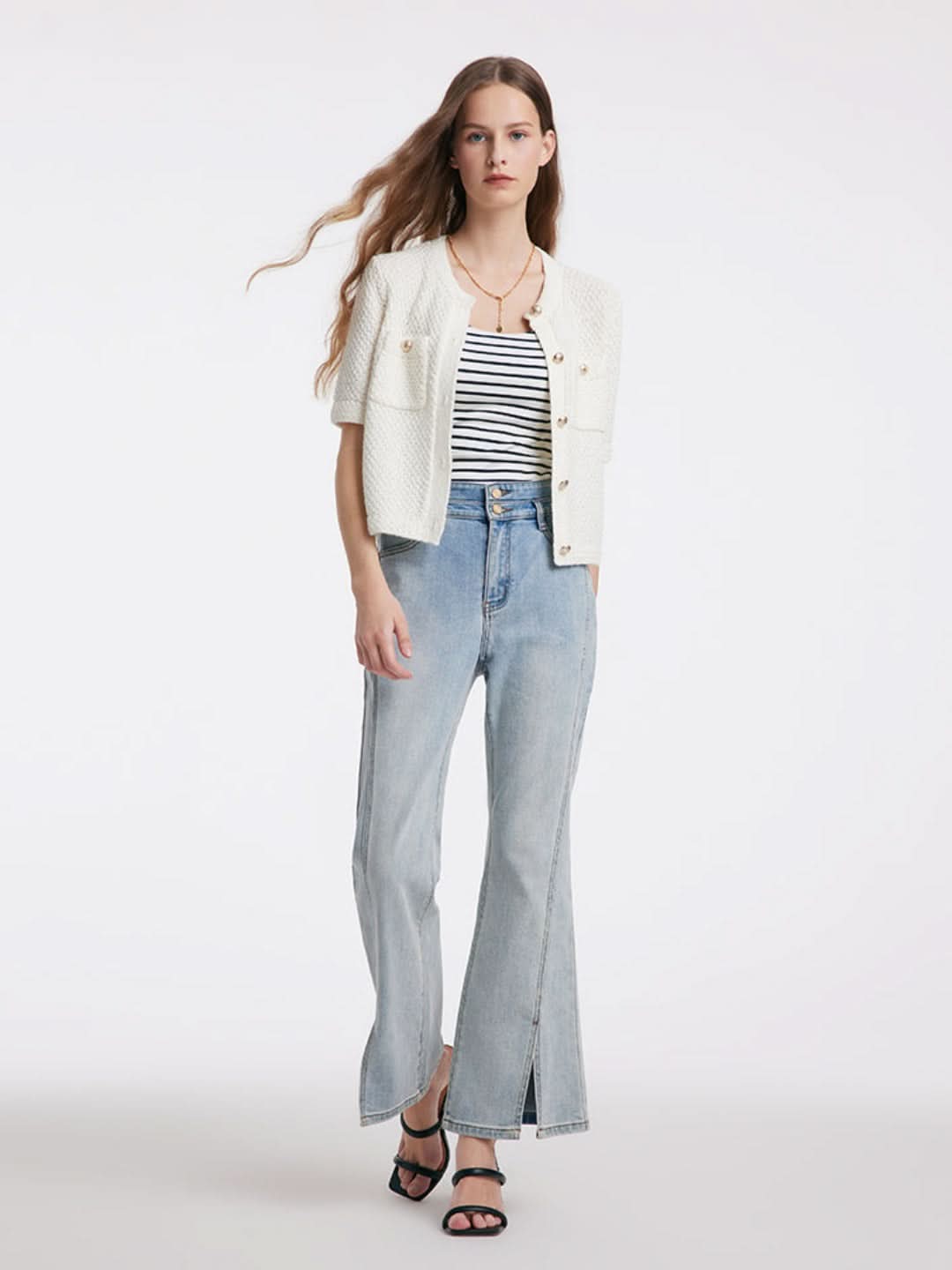 Gebreide Vest - Opengewerkt