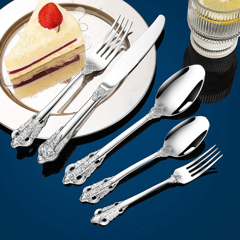 Britse-Inspiratie Bestekset - Tijdloze Elegantie - Perfect voor Dagelijks Dineren-Cutlery Sets-De Bazelaar