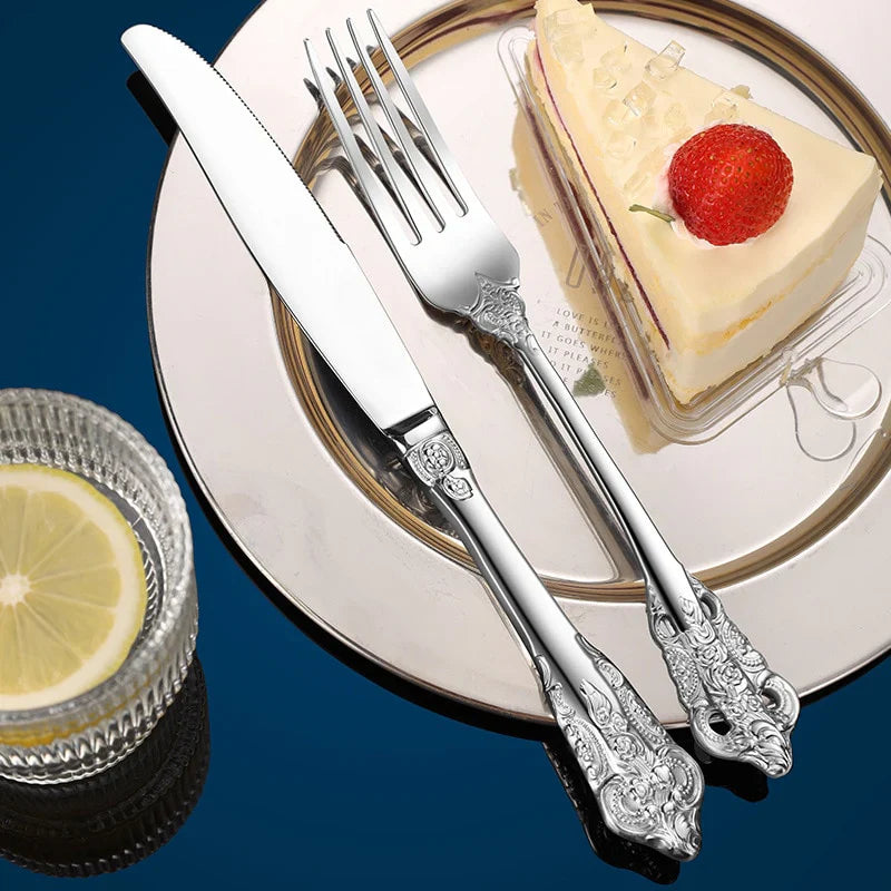 Britse-Inspiratie Bestekset - Tijdloze Elegantie - Perfect voor Dagelijks Dineren-Cutlery Sets-De Bazelaar