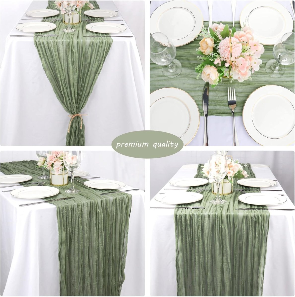 Kaasdoek Tafelloper Set - 10-delig - Perfect voor elke tafel-Tableware & Dining Accessories-De Bazelaar