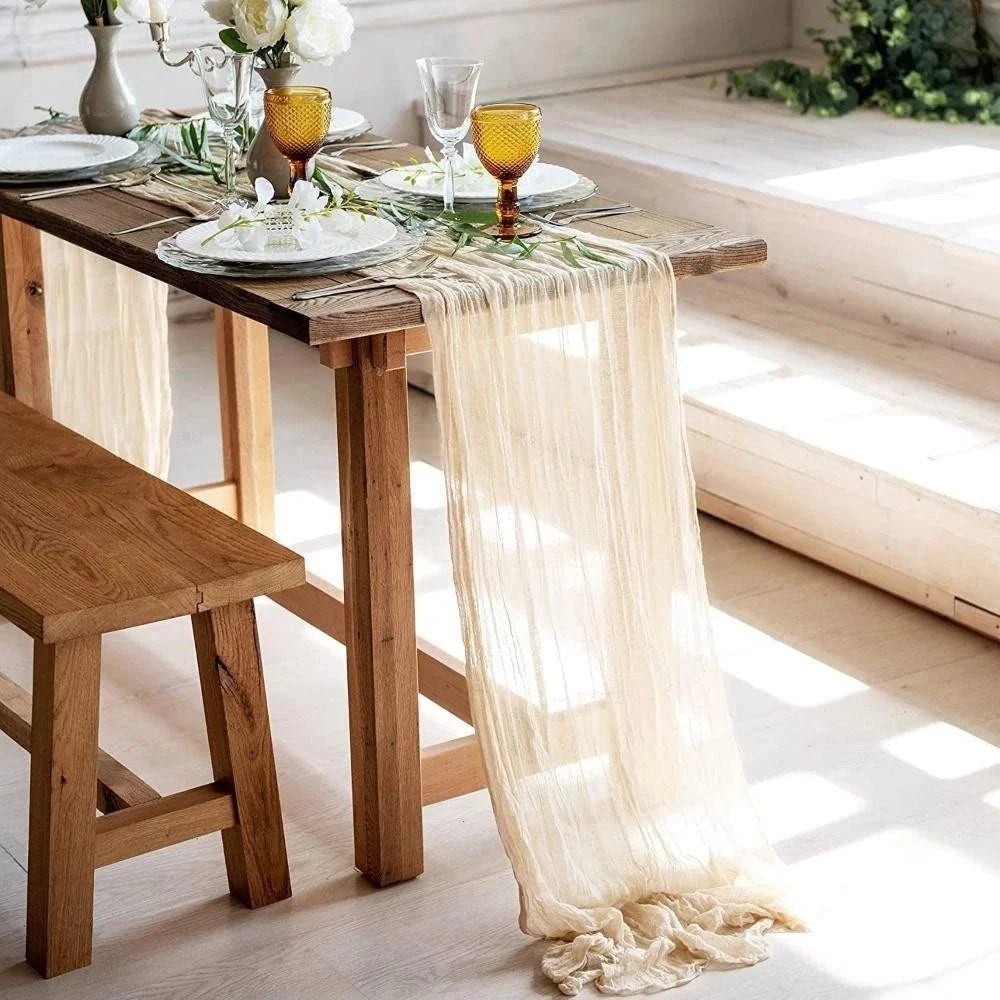Kaasdoek Tafelloper Set - 10-delig - Perfect voor elke tafel-Tableware & Dining Accessories-De Bazelaar