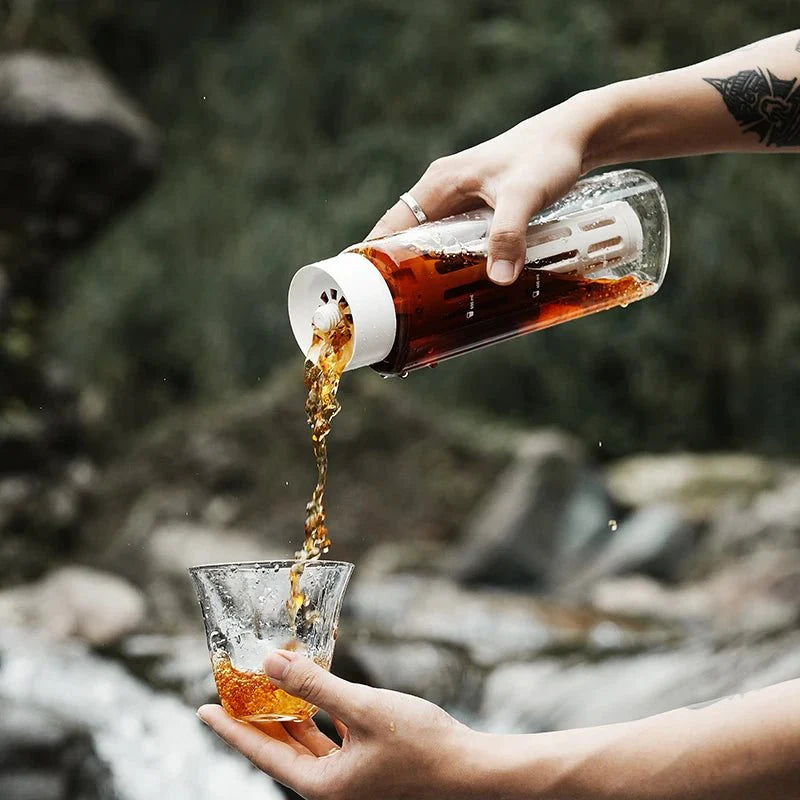 Cold Brew Koffiezetapparaat - 600ml - Met Afneembaar Mesh Filter-Coffee & Tea-De Bazelaar