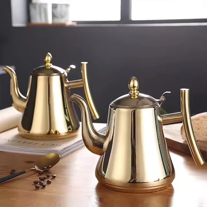 RVS Kettle - Ingebouwd Filter - Perfecte Thee en Koffie-Coffee & Tea-De Bazelaar