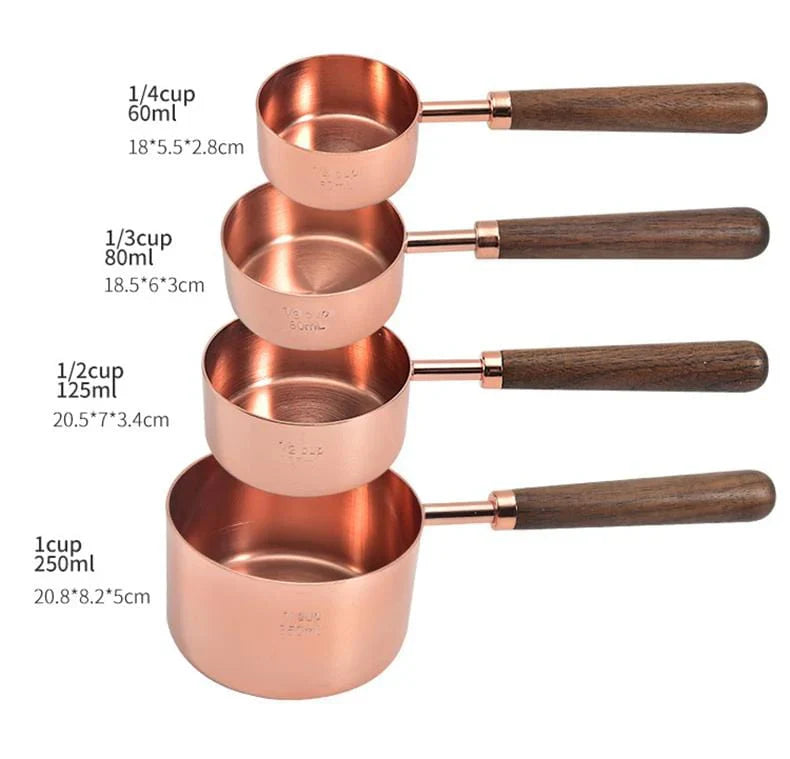 Koper Meetset - Luxe Kopergeplateerde Keuken Essentials - Perfecte Functionaliteit-Kitchen Tools and Accessories-De Bazelaar