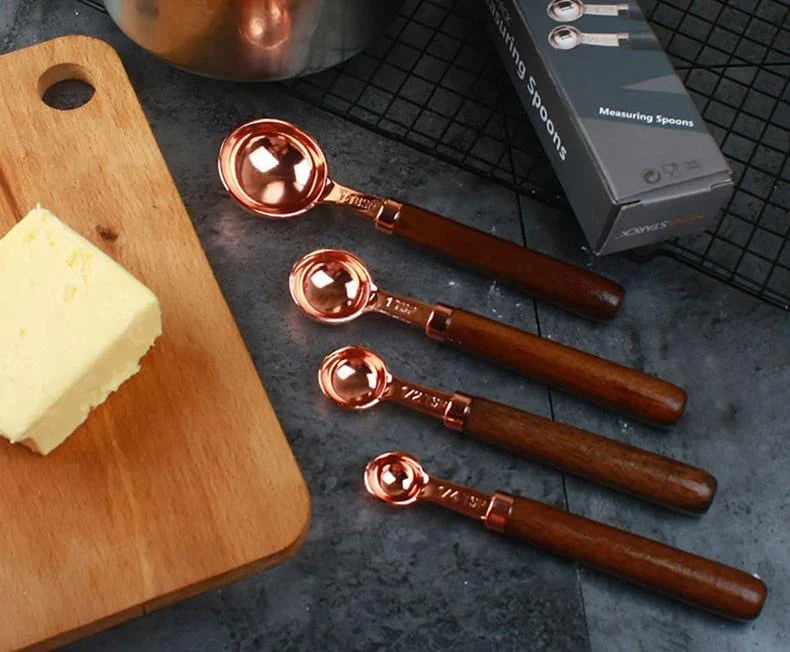 Koper Meetset - Luxe Kopergeplateerde Keuken Essentials - Perfecte Functionaliteit-Kitchen Tools and Accessories-De Bazelaar