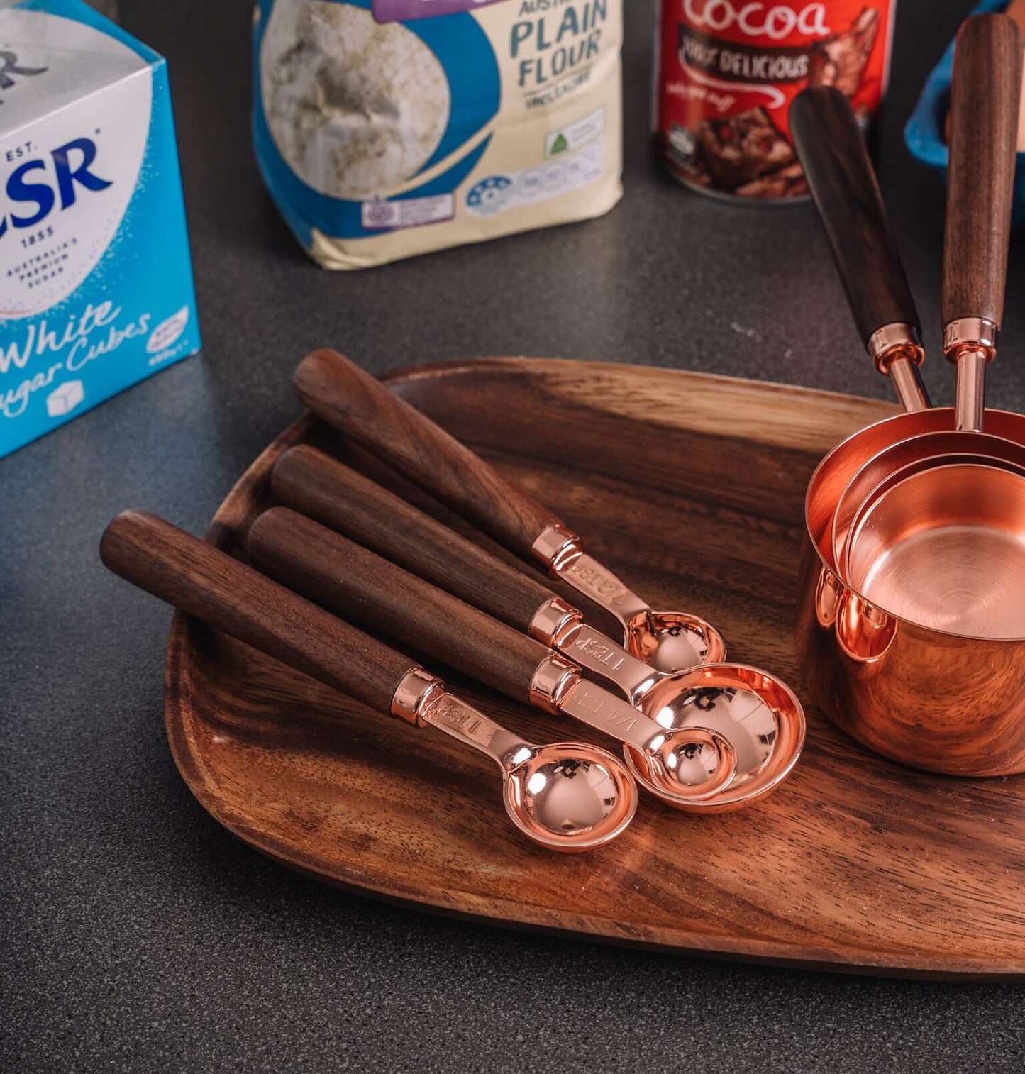Koper Meetset - Luxe Kopergeplateerde Keuken Essentials - Perfecte Functionaliteit-Kitchen Tools and Accessories-De Bazelaar