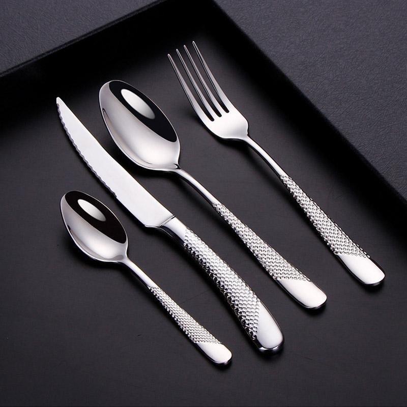 Drillan Bestekset - 304 RVS - Luxe Textuur - Duurzaam en Stijlvol-Cutlery Sets-De Bazelaar