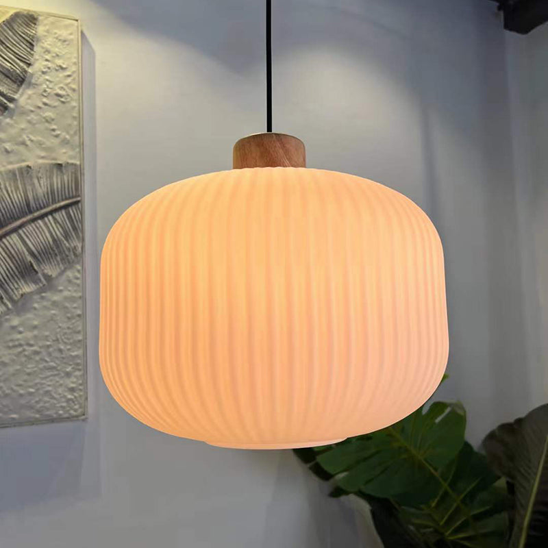 Vintage Houten LED Hanglamp – Warmte en Stijl voor Elk Interieur-lamp-De Bazelaar