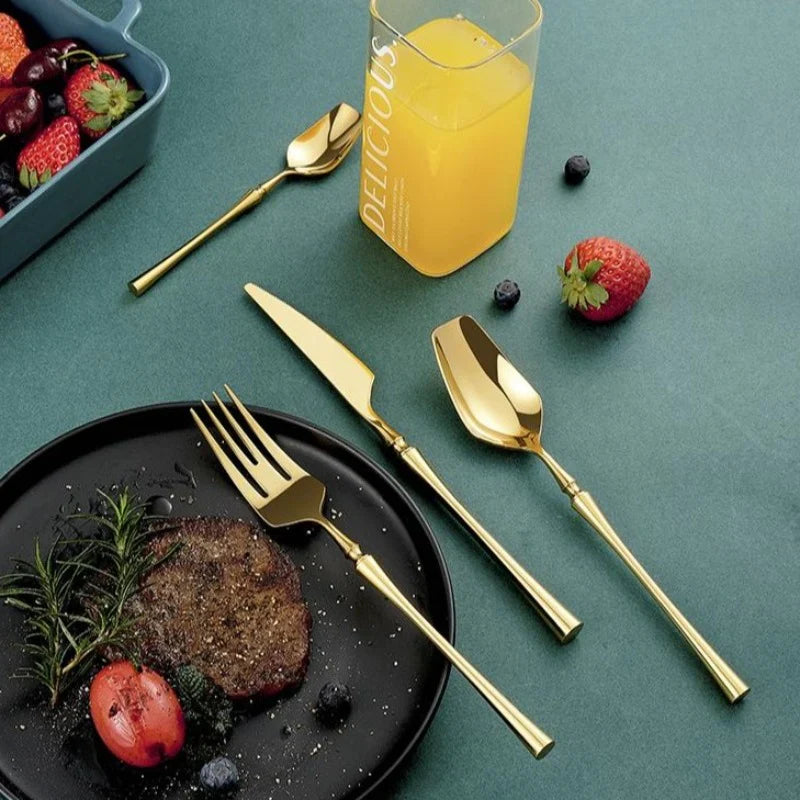 Egyptisch Geïnspireerd Bestekset - Elegantie & Duurzaamheid voor Eettafel-Cutlery Sets-De Bazelaar