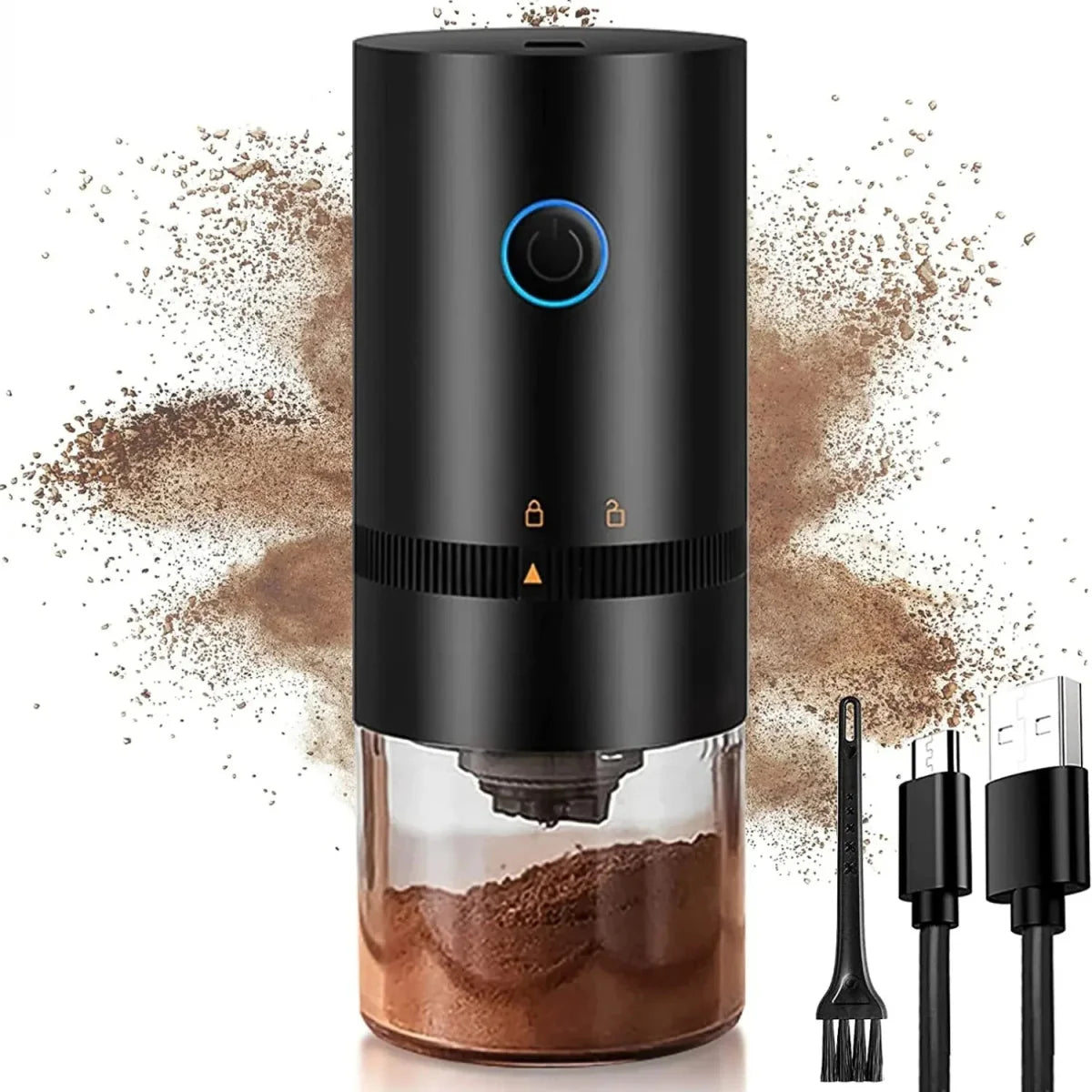 Draagbare Elektrische Koffiemolen - Krachtig en Handig voor Thuis-Coffee & Tea-De Bazelaar