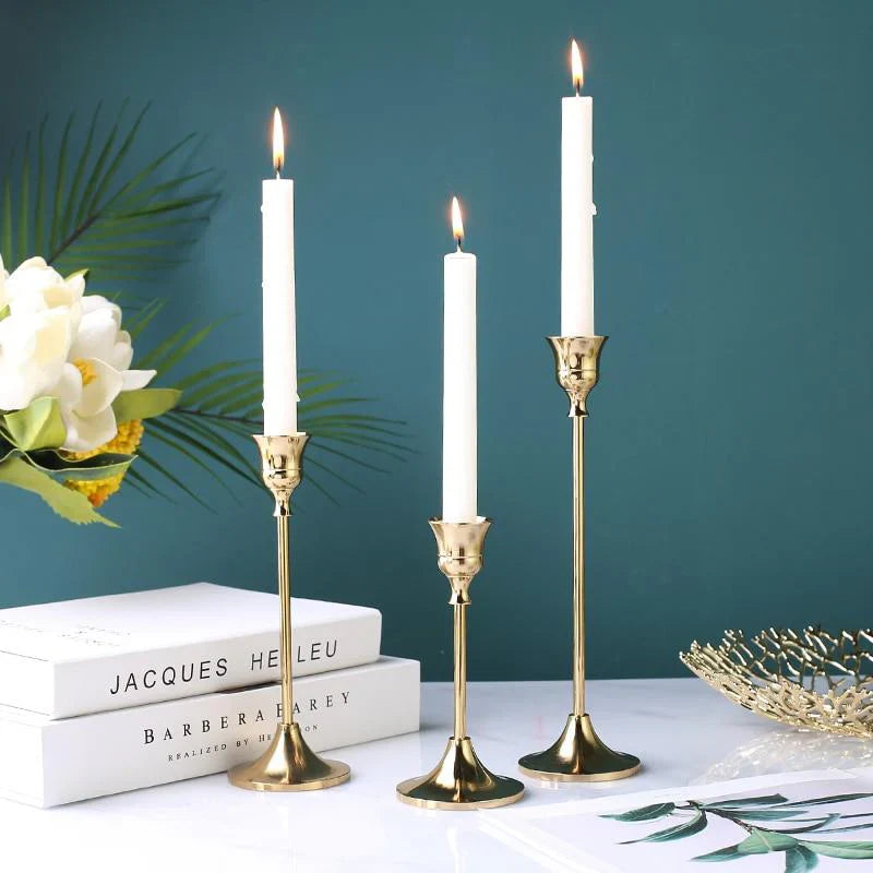 Elegante Klassieke Kaarsenhouder - 3-delige Set - Stijlvol & Tijdloos-Tableware & Dining Accessories-De Bazelaar