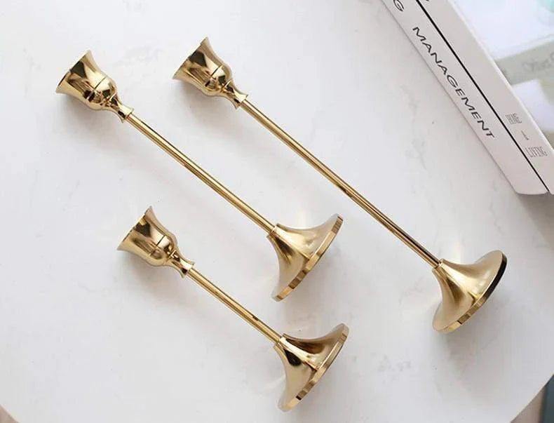 Elegante Klassieke Kaarsenhouder - 3-delige Set - Stijlvol & Tijdloos-Tableware & Dining Accessories-De Bazelaar