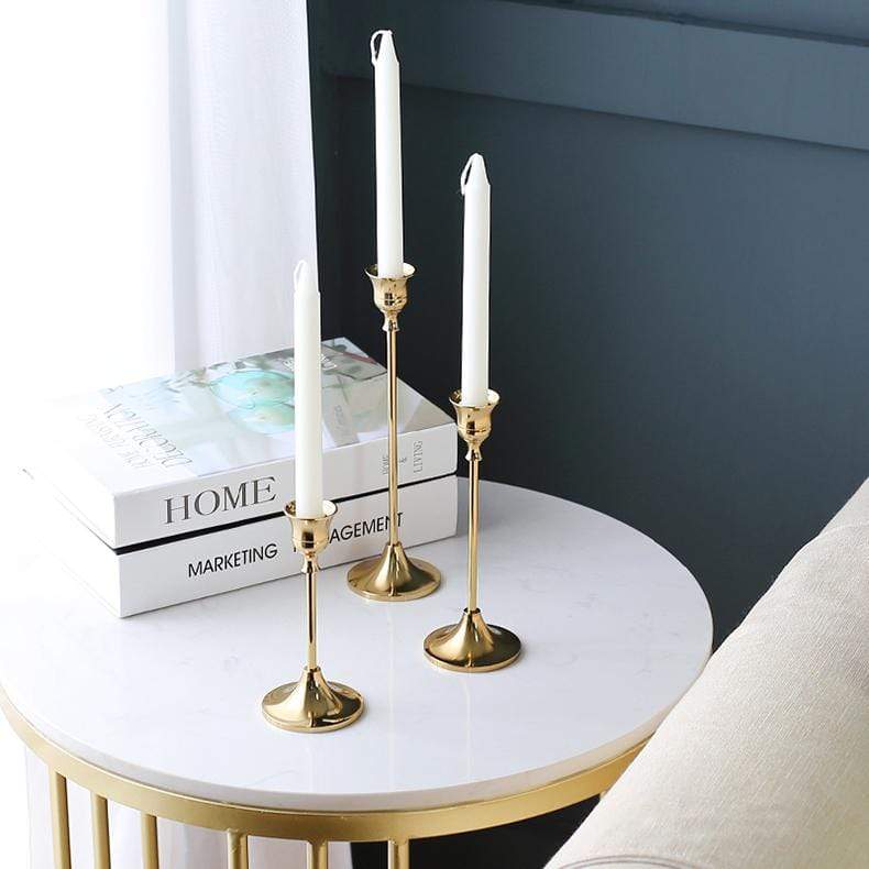 Elegante Klassieke Kaarsenhouder - 3-delige Set - Stijlvol & Tijdloos-Tableware & Dining Accessories-De Bazelaar