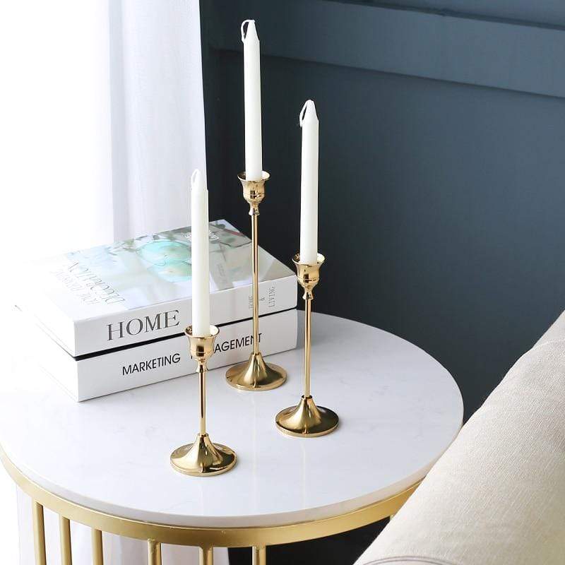 Elegante Klassieke Kaarsenhouder - 3-delige Set - Stijlvol & Tijdloos-Tableware & Dining Accessories-De Bazelaar