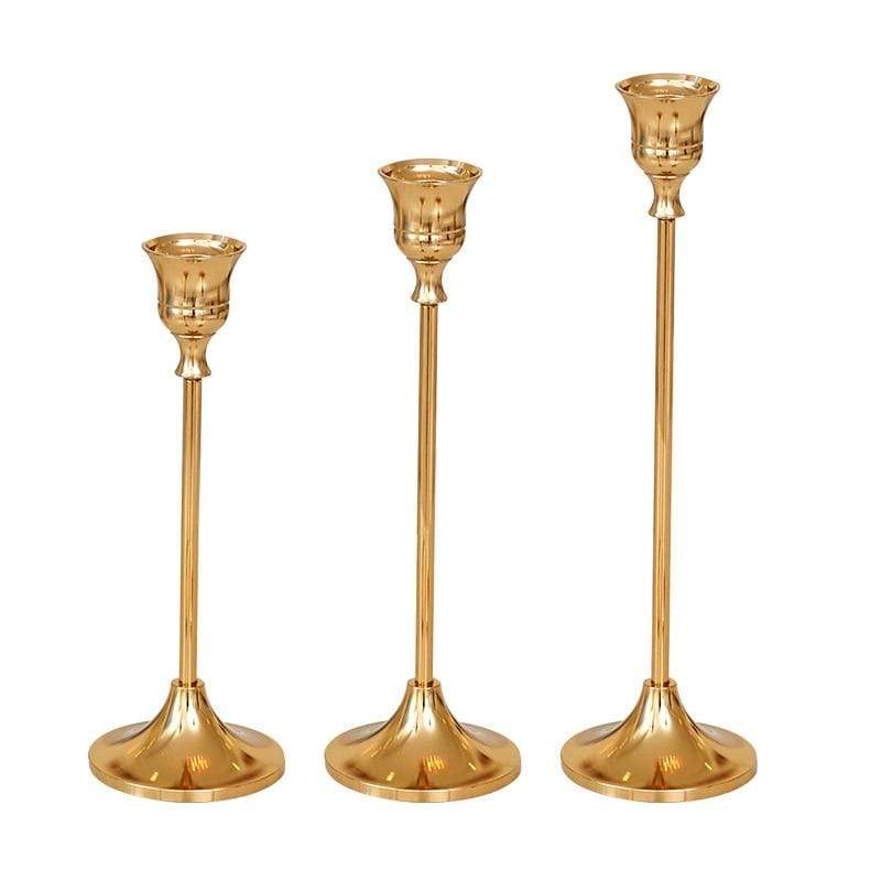 Elegante Klassieke Kaarsenhouder - 3-delige Set - Stijlvol & Tijdloos-Tableware & Dining Accessories-De Bazelaar