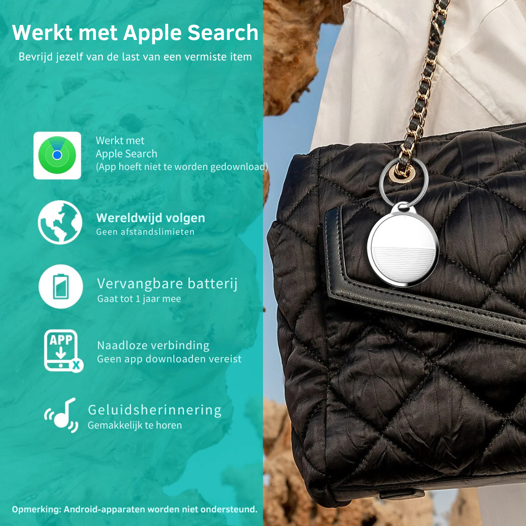 Mini GPS Tracker voor Apple iOS-Tracker-De Bazelaar
