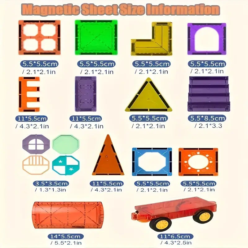 Magnetische Bouwstenen Set - 69 Stuks Avontuur Creëren-Toys-De Bazelaar