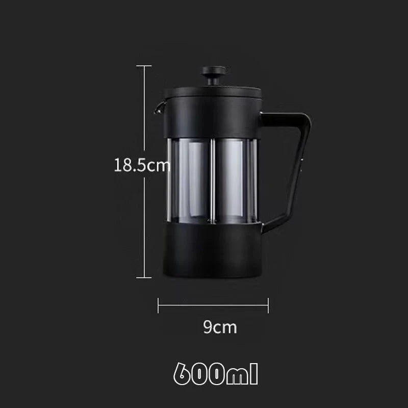 Franse Pers Koffiezetter - Borosilicaatglas - Perfecte Smaak - Duurzaam Ontwerp-Coffee & Tea-De Bazelaar