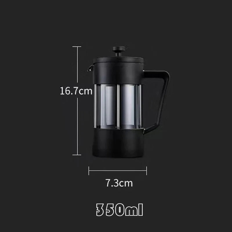 Franse Pers Koffiezetter - Borosilicaatglas - Perfecte Smaak - Duurzaam Ontwerp-Coffee & Tea-De Bazelaar