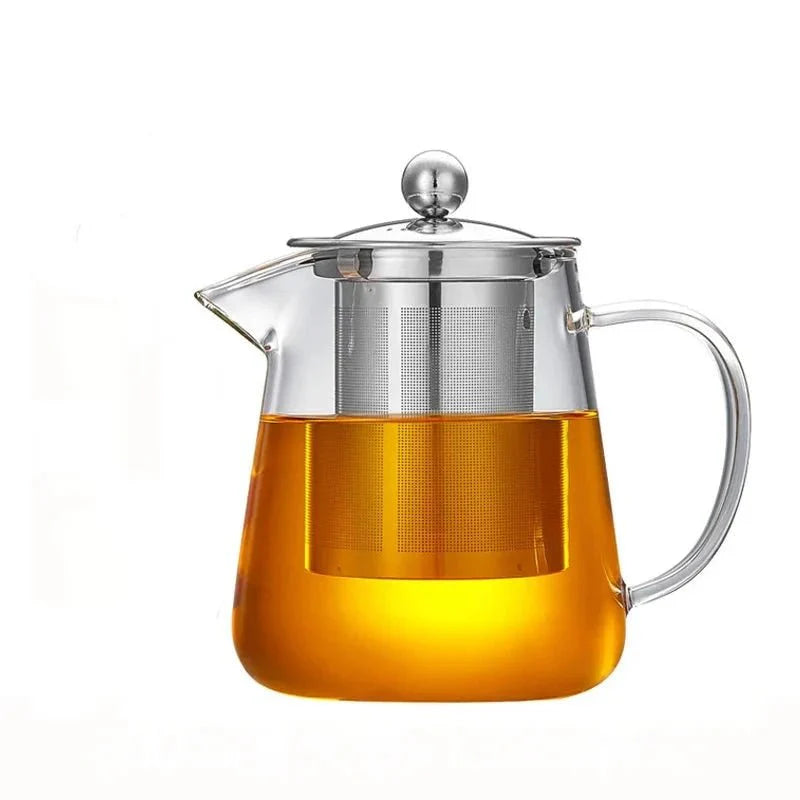Glazen Theepot - Theefilter Infuser voor Perfecte Thee-Coffee & Tea-De Bazelaar