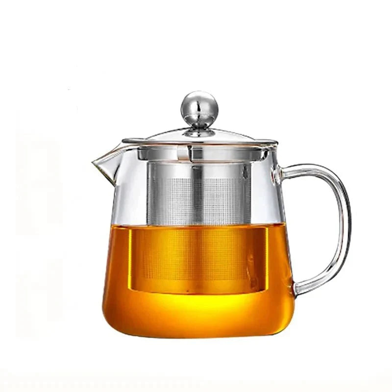 Glazen Theepot - Theefilter Infuser voor Perfecte Thee-Coffee & Tea-De Bazelaar