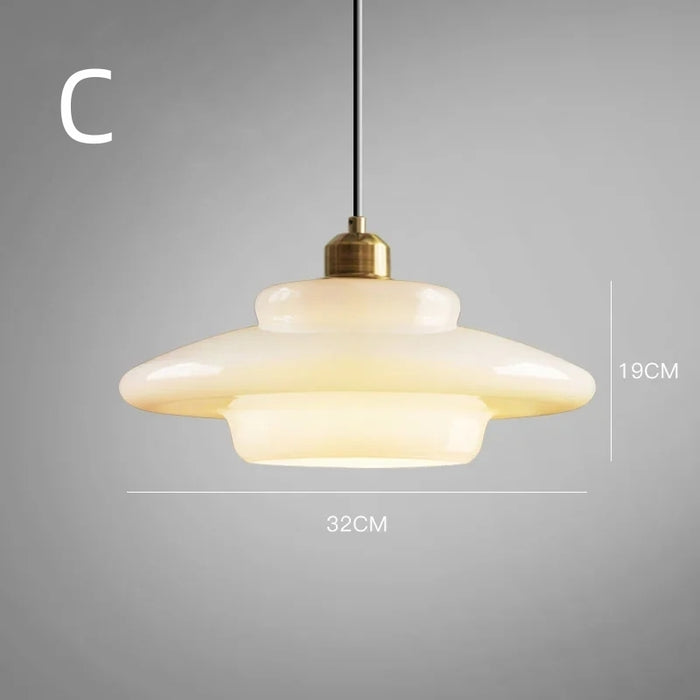 Tijdloze Witte Glazen Hanglamp voor een Elegant Interieur-light decor-De Bazelaar