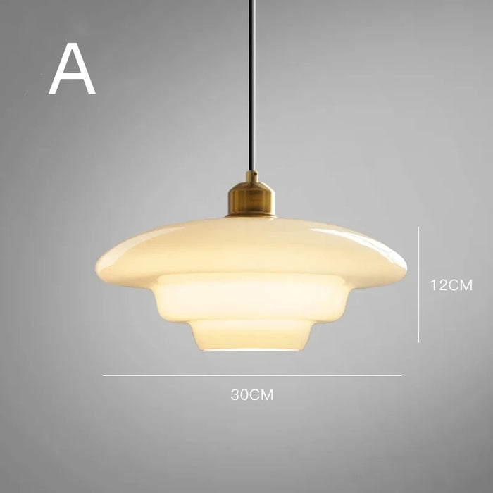 Tijdloze Witte Glazen Hanglamp voor een Elegant Interieur-light decor-De Bazelaar