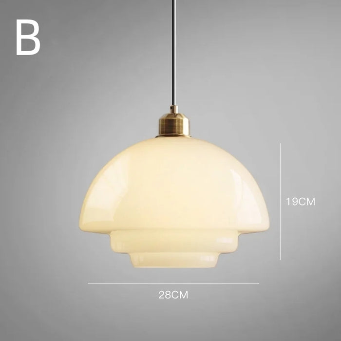 Tijdloze Witte Glazen Hanglamp voor een Elegant Interieur-light decor-De Bazelaar