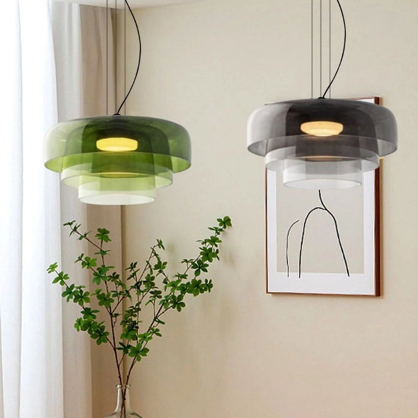 Glazen Plafondlamp met Tijdloos Design-light decor-De Bazelaar