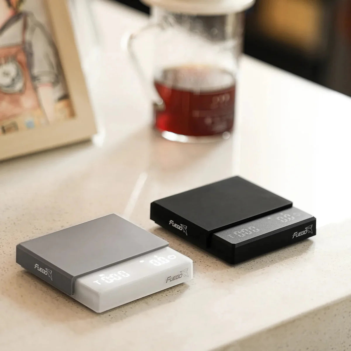 Hoge Precisie Digitale Koffieschaal - Compact - Gebruiksvriendelijk - Perfect voor Barista's-Coffee & Tea-De Bazelaar