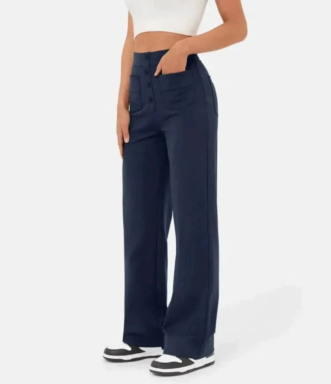 Moduza - High-waisted Elastische Broek