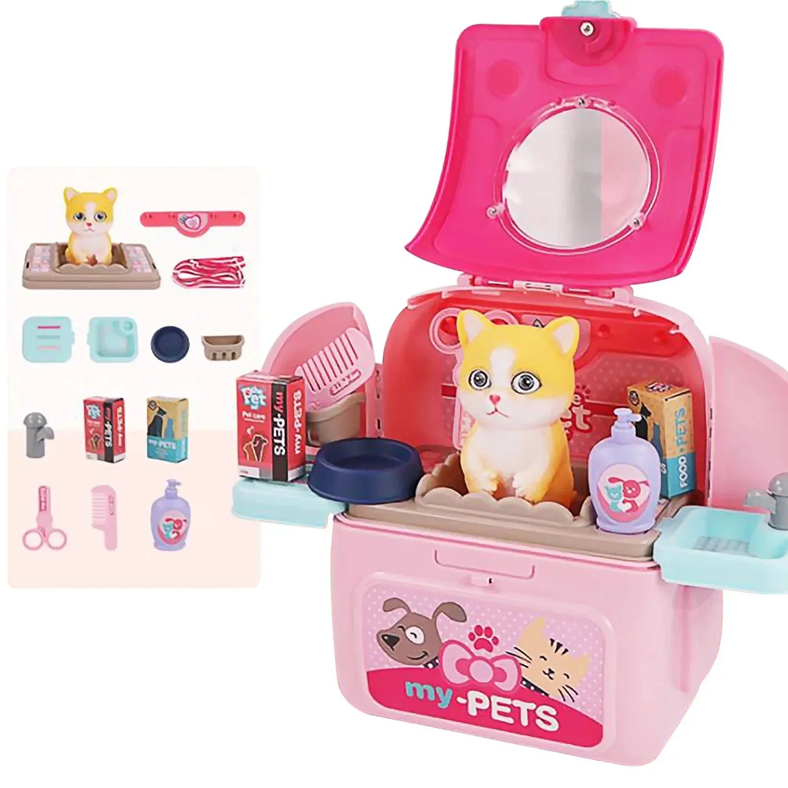 Pet Paradise - Draagbare Dierenverzorgingsset - Voor Kinderen - Speel en Leer-Toys-De Bazelaar