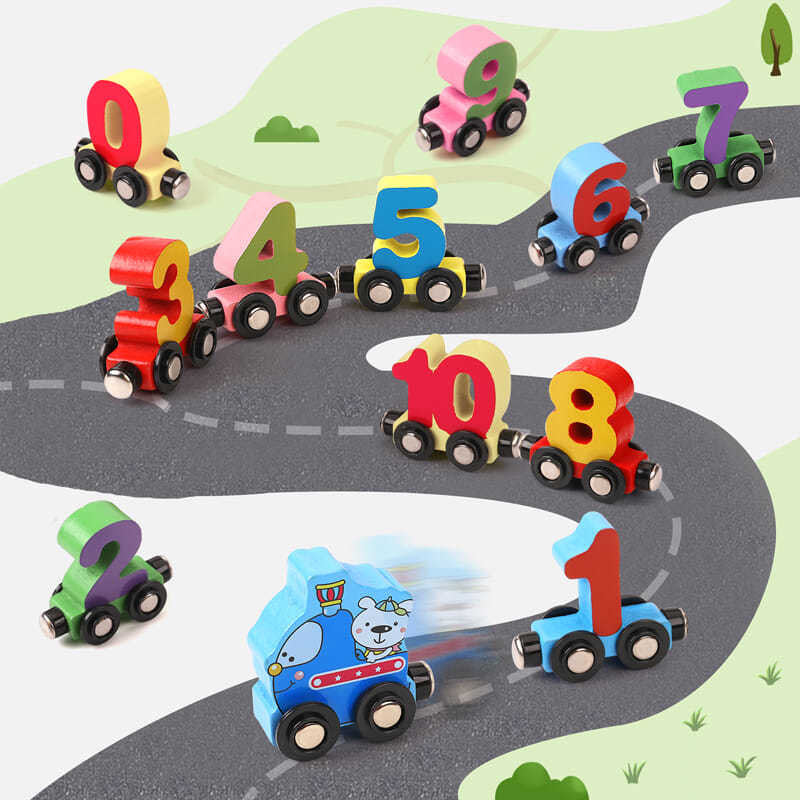 Magnetische Cijfer Trein - Educatief Speelgoed - Leerzaam en Leuk-Educational Toys-De Bazelaar