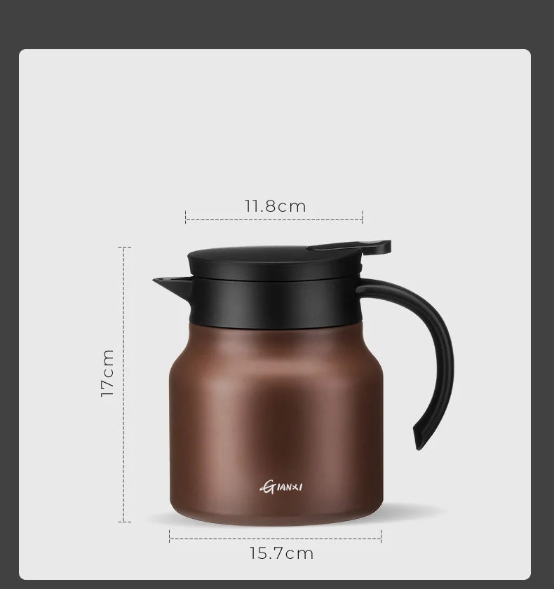 Geïsoleerde Theepot - Ingebouwde Infuser - Keramische Voeringen-Coffee & Tea-De Bazelaar