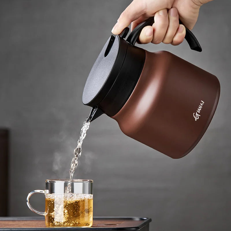 Geïsoleerde Theepot - Ingebouwde Infuser - Keramische Voeringen-Coffee & Tea-De Bazelaar