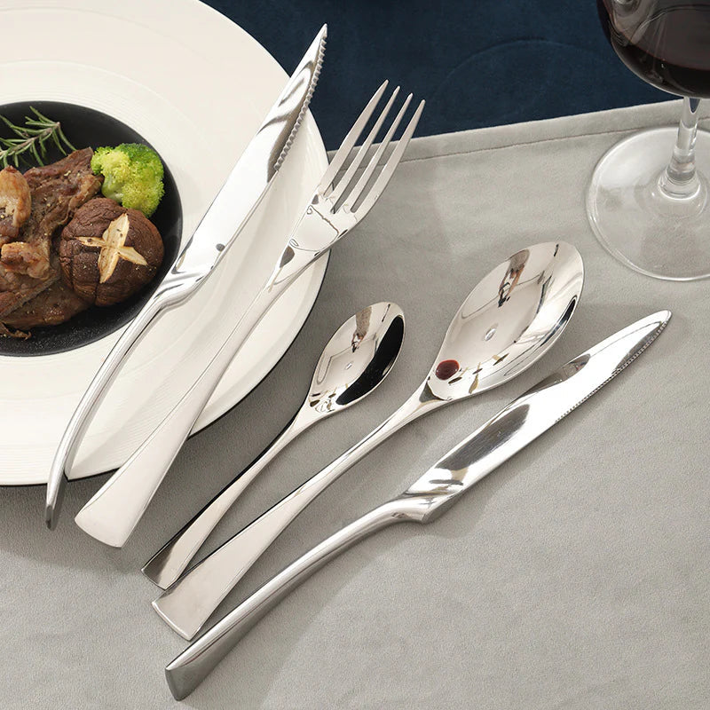 Maya Bestekset - Premium 18/10 Roestvrij Staal - Chef-Gemaakt Kwaliteit-Cutlery Sets-De Bazelaar