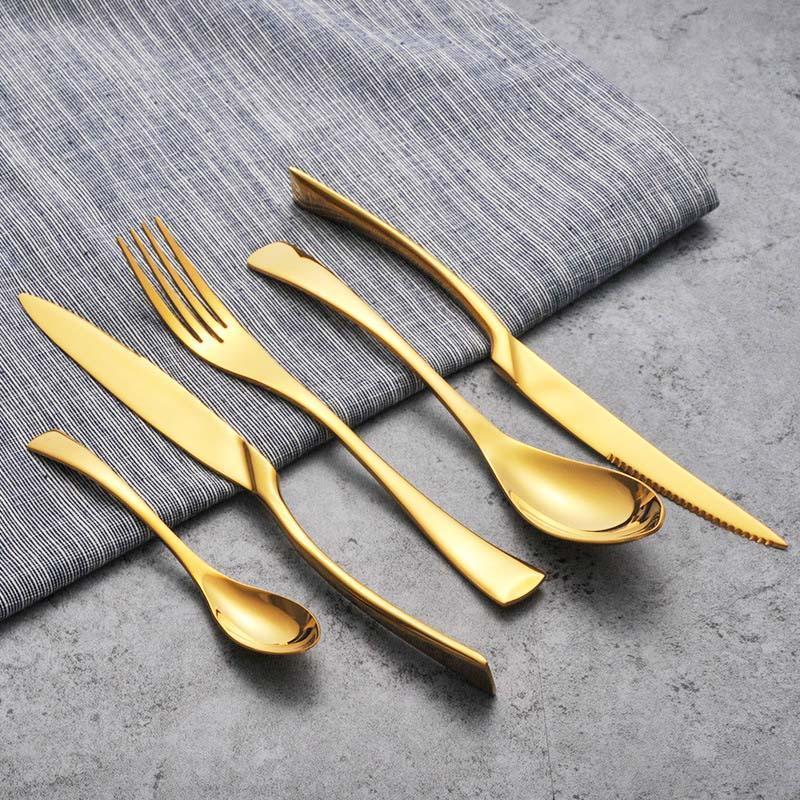 Maya Bestekset - Premium 18/10 Roestvrij Staal - Chef-Gemaakt Kwaliteit-Cutlery Sets-De Bazelaar