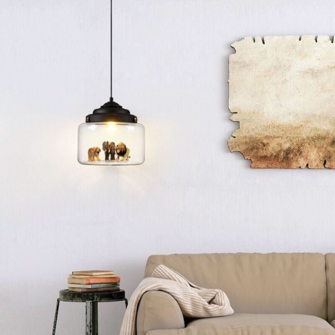Little Zoo | Hanglamp Met Glazen Kap - #Little Zoo | Hanglamp Met Glazen KapDe Bazelaar