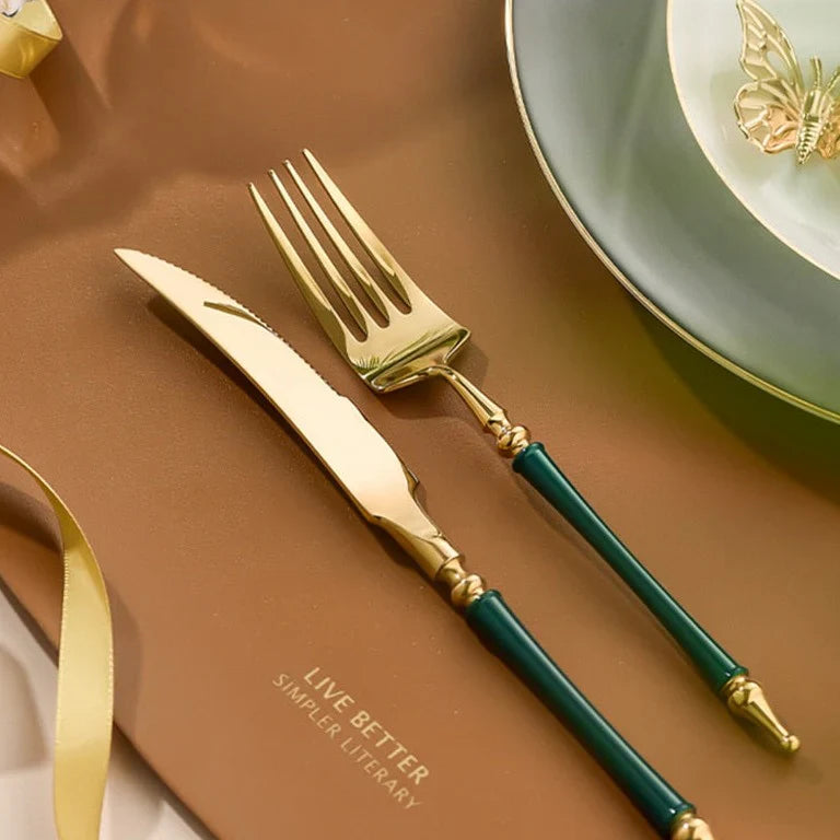 Luxe Bestekset - Tijdloos Design - Elegante Diners Versterken-Cutlery Sets-De Bazelaar
