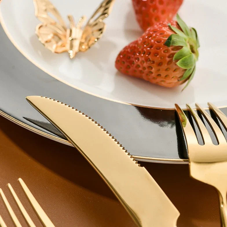 Luxe Bestekset - Tijdloos Design - Elegante Diners Versterken-Cutlery Sets-De Bazelaar