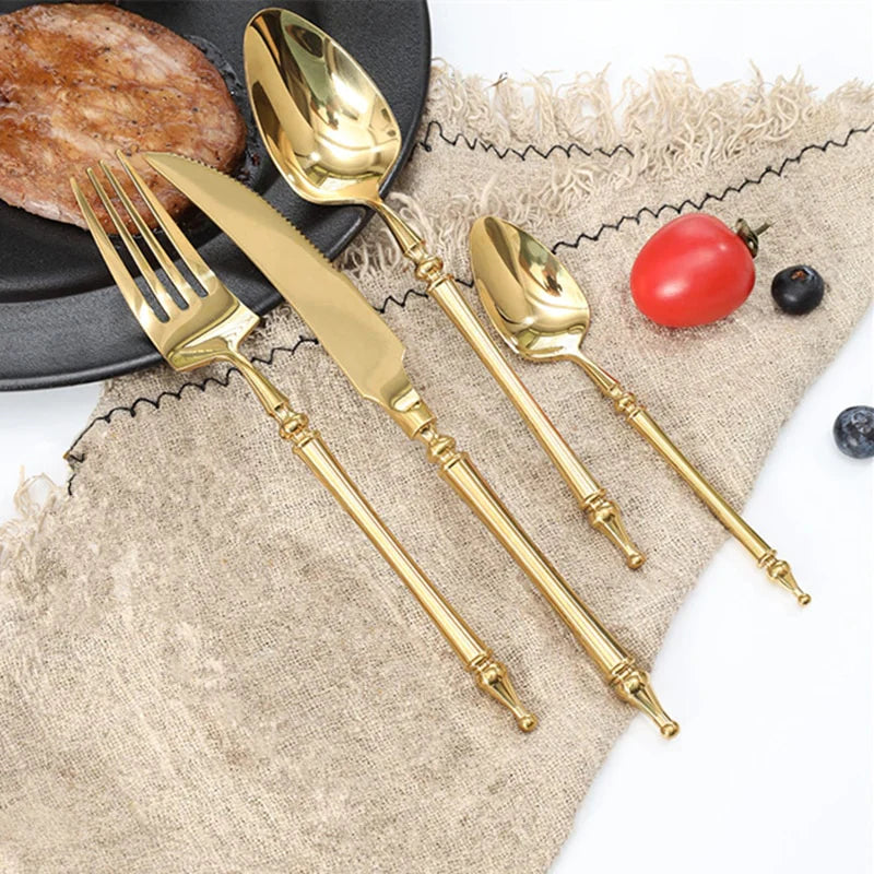 Luxe Bestekset - Tijdloos Design - Elegante Diners Versterken-Cutlery Sets-De Bazelaar