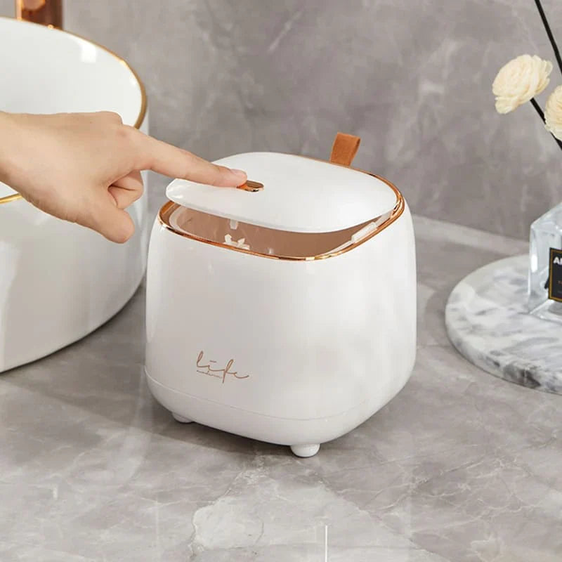 Luxe Decoratieve Tafelafvalbak Lattea - Stijlvol - Functioneel - Ruimtebesparend-Trash Bin-De Bazelaar
