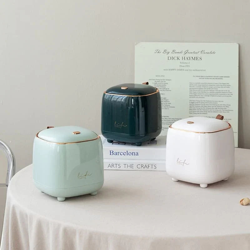 Luxe Decoratieve Tafelafvalbak Lattea - Stijlvol - Functioneel - Ruimtebesparend-Trash Bin-De Bazelaar