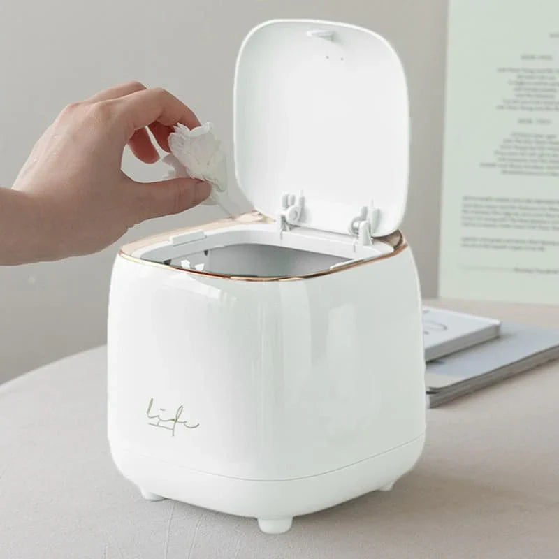Luxe Decoratieve Tafelafvalbak Lattea - Stijlvol - Functioneel - Ruimtebesparend-Trash Bin-De Bazelaar